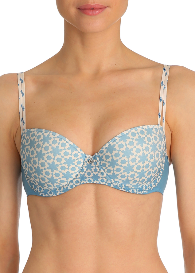 Soutien-gorge Rembourr Balconnet Marie Jo l'Aventure Vintage Blue